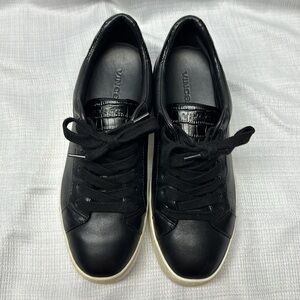 Vince. Bensley Leather 2" Platform Sneakers / Black size 7.5